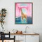 Stupell Industries Glam Giraffe with Pink Arches Floating Frame, design by Ziwei Li